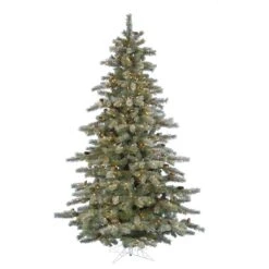 Vickerman Pre-Lit Artificial Christmas Tree With 34 Pine Cones (includes Step On/Off Foot Switch) (21601)