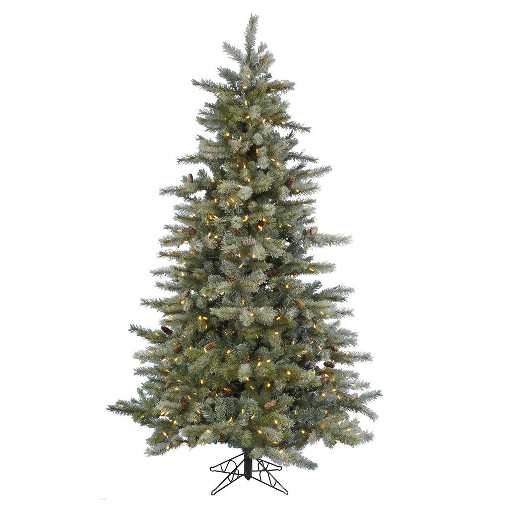Vickerman Pre-Lit Artificial Christmas Tree With 64 Pine Cones - (includes Step On/Off Foot Switch) (21612) 3 Vickerman Pre-Lit Artificial Christmas Tree With 64 Pine Cones - (includes Step On/Off Foot Switch) (21612)