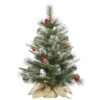 Vickerman Pre-Lit Artificial Christmas Tree With Frosted Pine Cones And Red Berries (27661) -Xmas Trees Store 27661lg