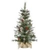 Vickerman Pre-Lit Artificial Christmas Tree With Frosted Pine Cones And Red Berries (27663) 1 Vickerman Pre-Lit Artificial Christmas Tree With Frosted Pine Cones And Red Berries (27663) -Xmas Trees Store 27663lg