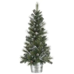 Vickerman Unlit Artificial Christmas Tree With Berries And Pine Cones (27700)