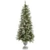 Vickerman Pre-Lit Artificial Christmas Tree With Flocked Cones (Includes On/Off Foot Switch) (27760) -Xmas Trees Store 27760lg