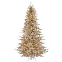 Vickerman Pre-Lit Christmas Tree (Includes On/Off Foot Switch) (28374) -Xmas Trees Store Champagne20Firmd