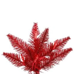 Vickerman Pre-Lit Christmas Tree (Includes On/Off Foot Switch) (28336) -Xmas Trees Store Tinsel20Red20Branchmd